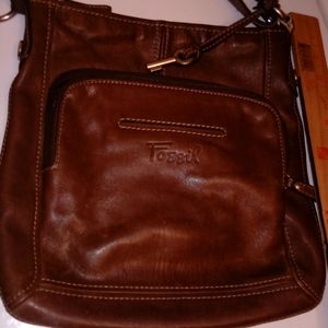 FOSSIL LEATHER CROSS BODY PURSE
